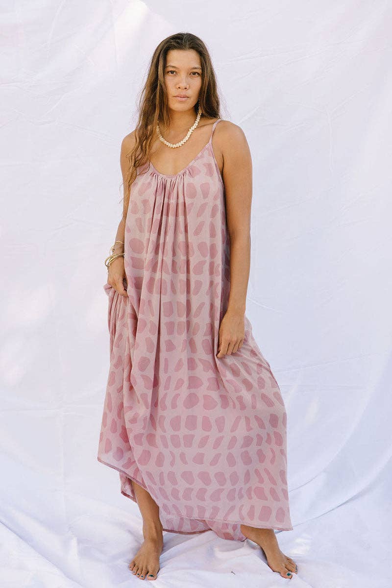 Tina Maxi Dress Print - Hebrew Rose