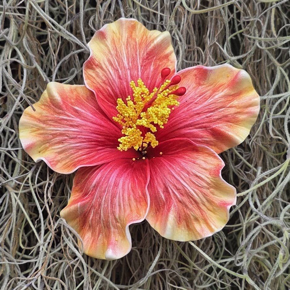 Medium Hibiscus Foam Flower Hair Pick, Single Flower