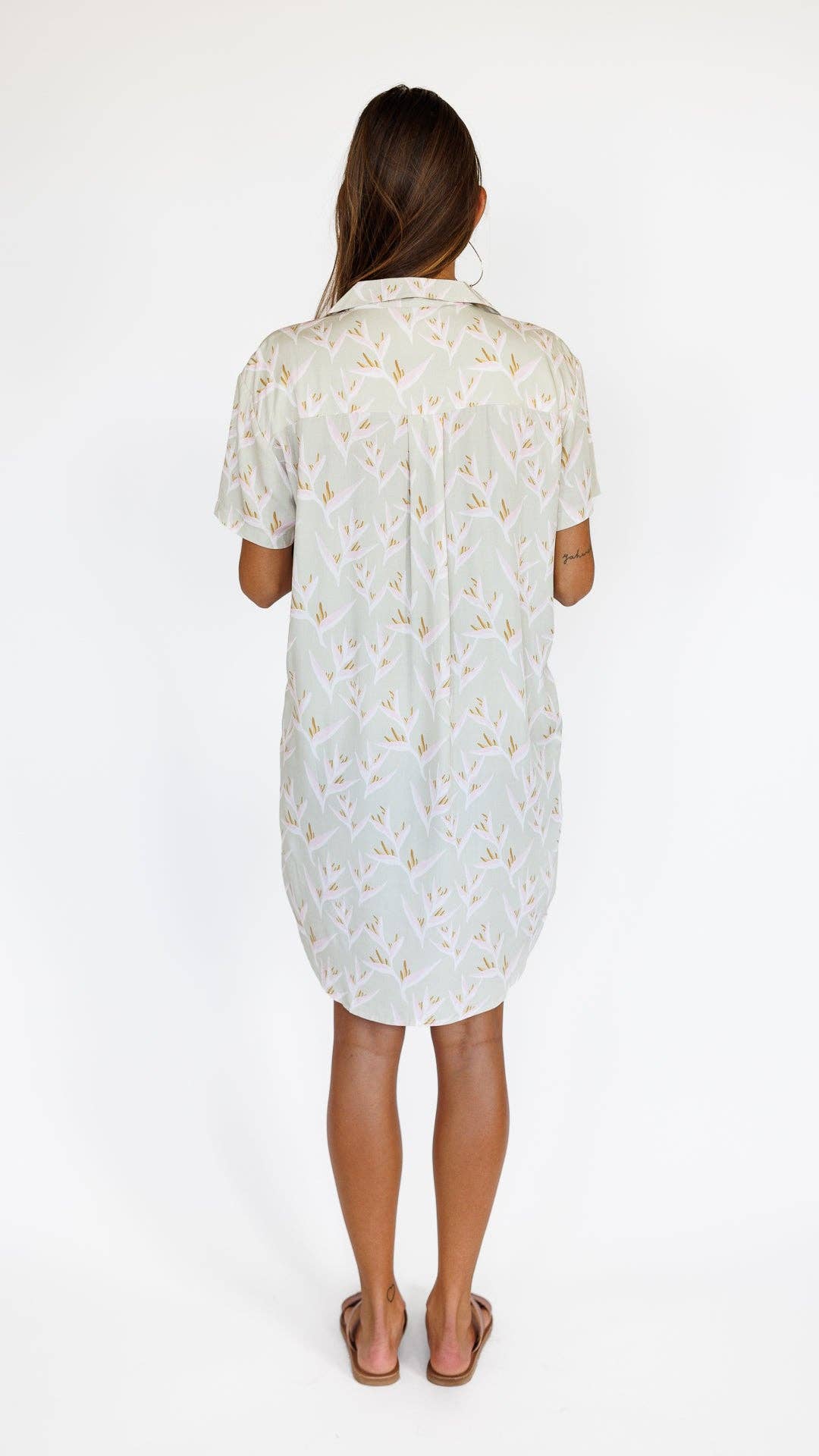 Heliconia / Paia Shirt Dress / Mint