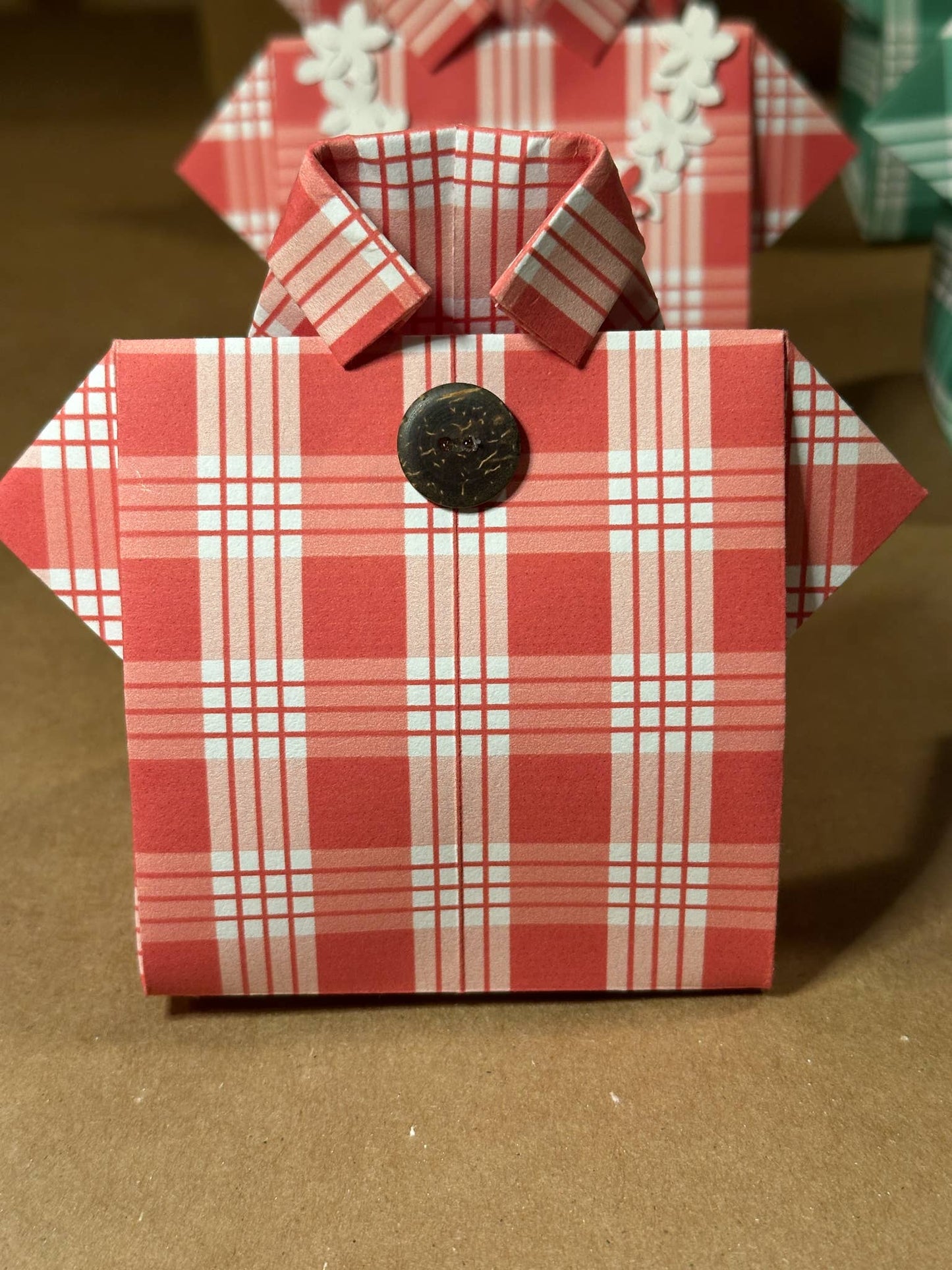Handmade Origami Aloha Shirt Treat Gift  Boxes - Palaka