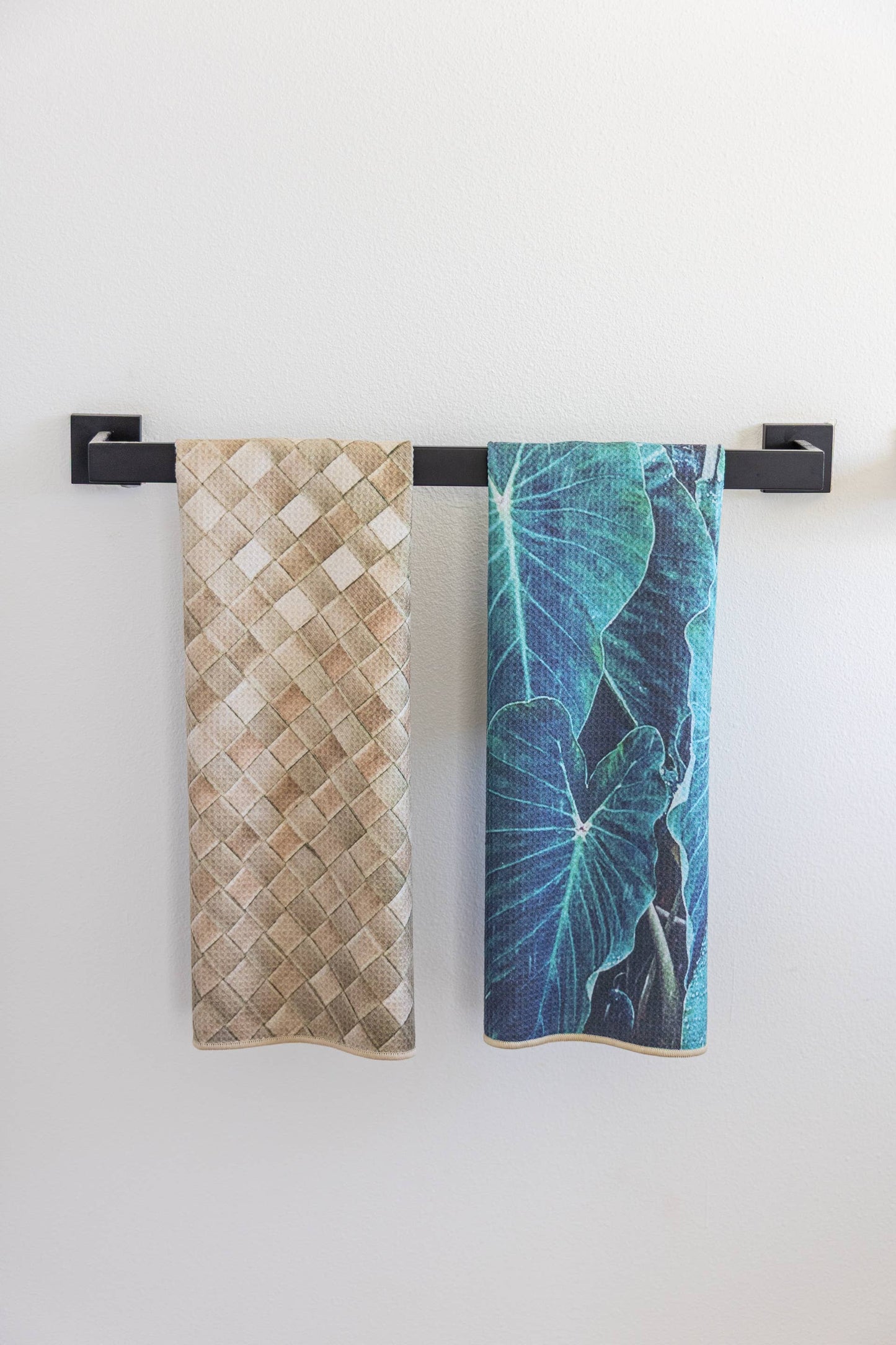 Rainy Kalo & Lauhala Tea Towel
