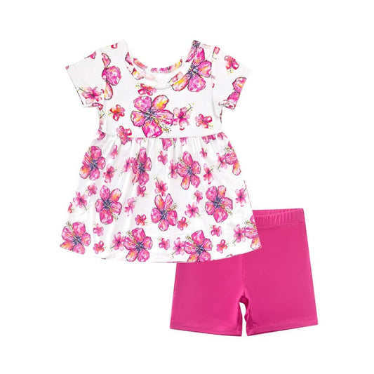 Hibiscus Kiss Short Sleeve Top and Short Set