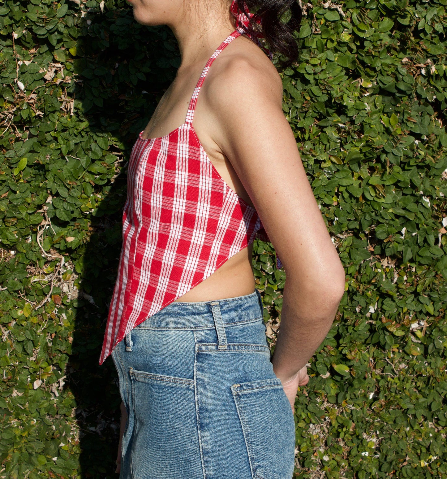 Palaka Bandana Halter Top - Scarf Tie Back