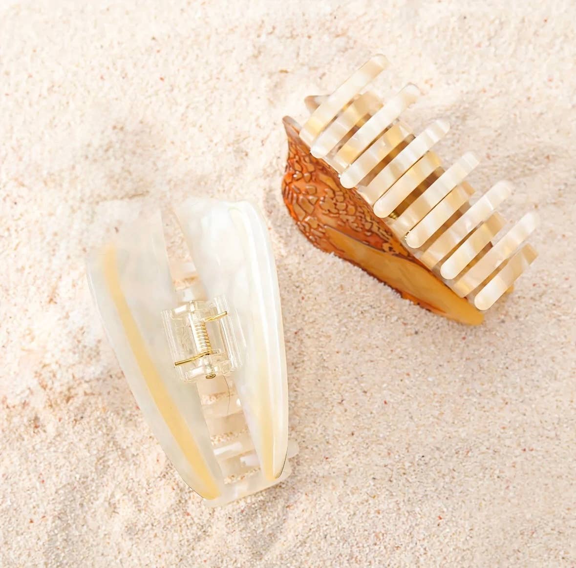Textile Cone Shell Hair Claw Clip