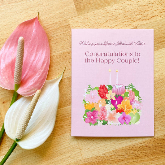 Hawaiian Wedding Cake - Greeting Card