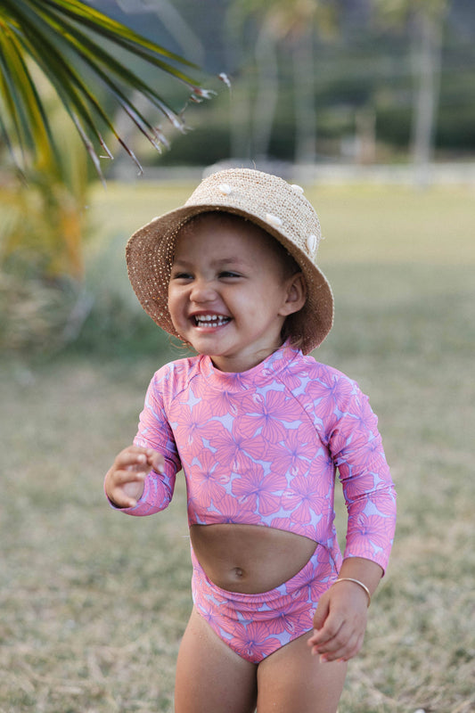 Island Haze Long Sleeve One Piece Swim