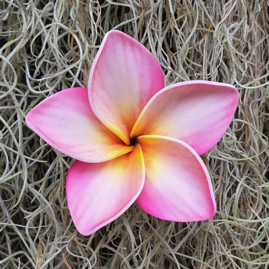 Large  Plumeria Foam Flower Hair Pick, Single Flower